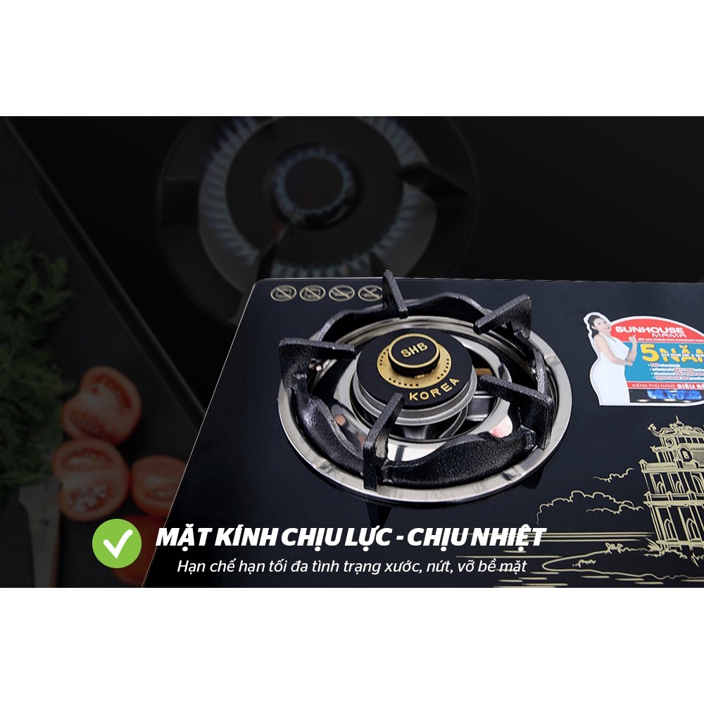 Bếp gas dương kính Sunhouse Mama MMBB0787B -
