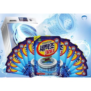 Combo 10 Gói Bột Tẩy WASS Vệ Sinh Lồng Giặt Hàn Quốc Sạch Nhanh Sáng Bóng