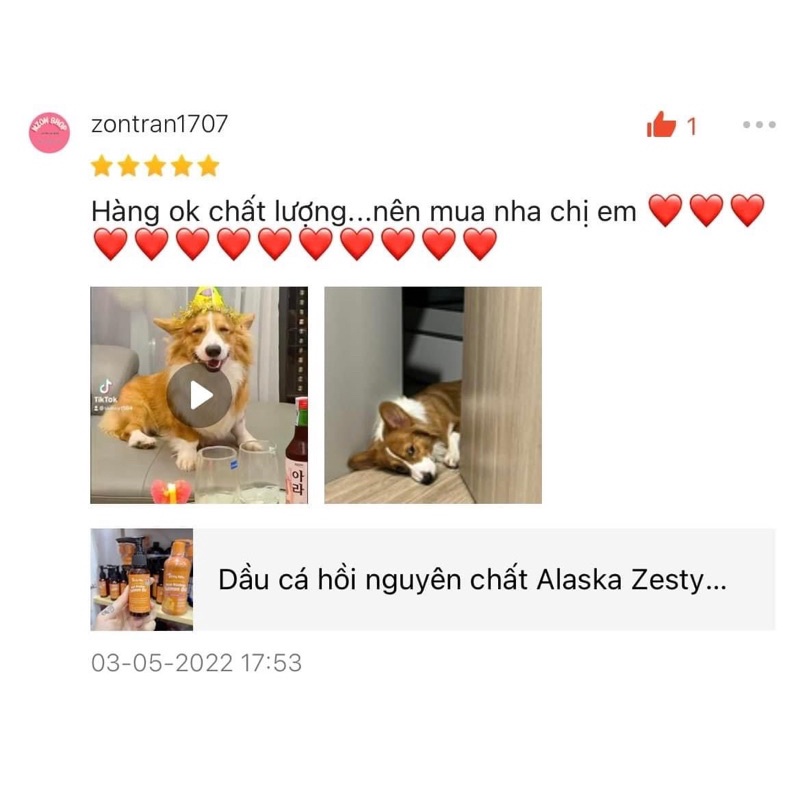 Dầu nguyên chất cá hồi Alaska Zesty Paws của Mỹ cho chó mèo Chai chiết 50ml