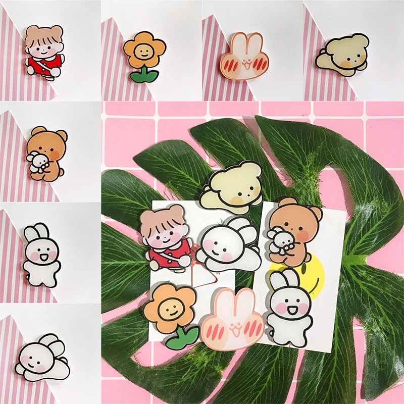 Huy Hiệu Cài Áo Hình Thỏ Hoạt Hình Bằng Acrylic Cá Tính