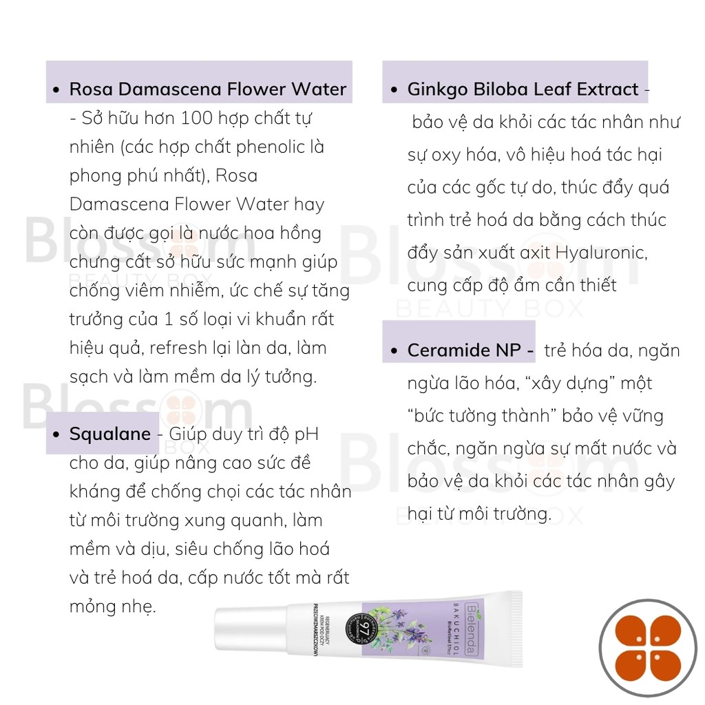 Kem dưỡng mắt BAKUCHIOL BIELENDA 15ml - BioRetinol