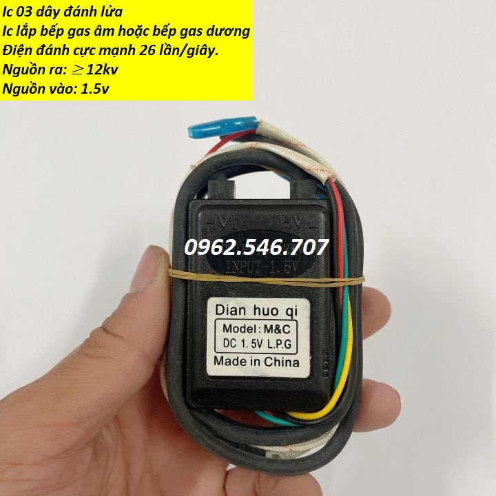 IC Điện Tử Đánh Lửa Bếp Gas âm dương 2 lò