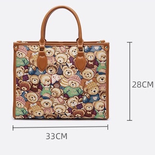 Túi xách đeo vai SEAGLOCA vải canvas kích cỡ lớn thời trang cá tính cho nữ