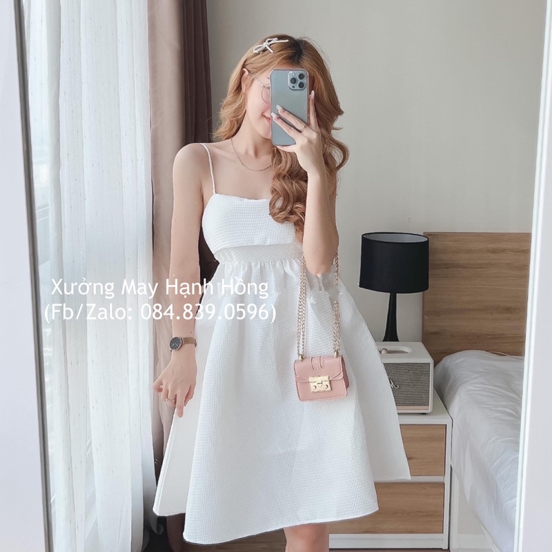 Váy hai dây nơ lưng sang chảnh