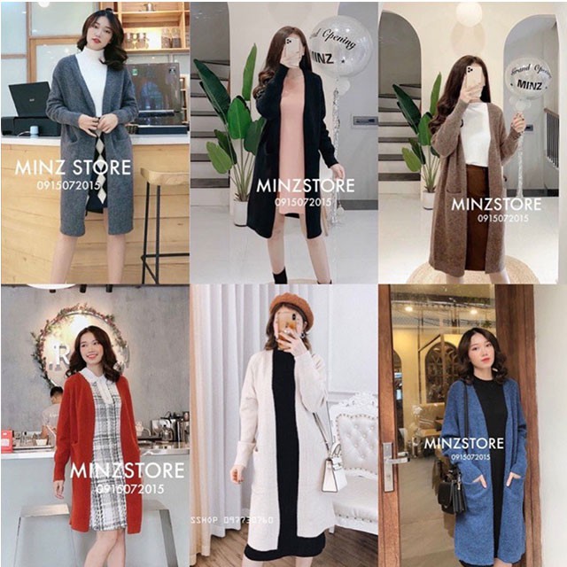 [HÀNG LOẠI 1] Áo khoác cardigan nữ dáng dài chất len mềm mịn xuất sắc dài áo 95cm (Thời trang công sở VIP) (Hàng y hình)