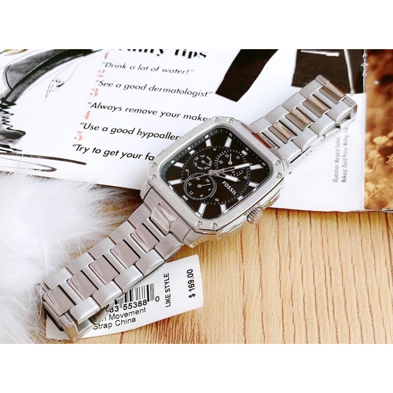 Đồng hồ nam Fossil dây thép