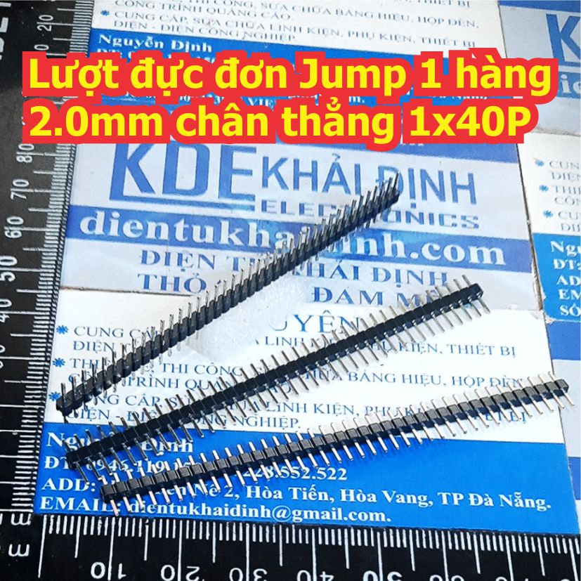 20 cái Lượt đực đơn Jump 1 hàng 2.0mm chân thẳng 1x40P