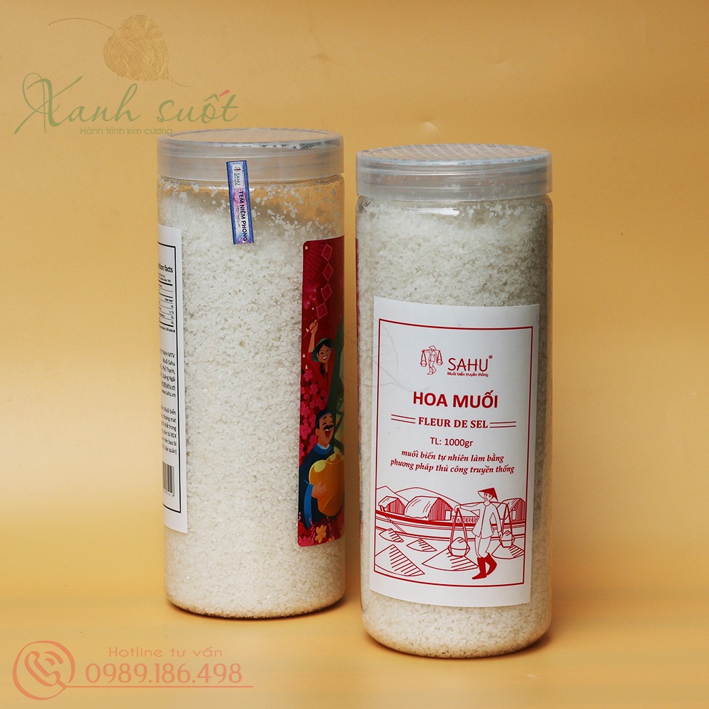 Hoa Muối Cao Cấp- Sạch Hoàn Hảo,Vị Mặn Thanh, Hậu Vị Ngọt, Cho Bé Ăn Dặm, Ăn Nhạt- Fleur De Sel [Xanh Suốt HCM]