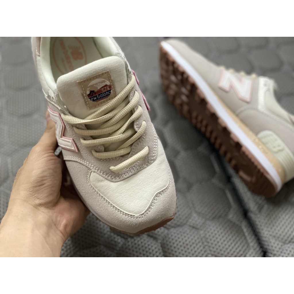 Giày Thể Thao Sneakers NB 574 Hồng Nhạt Bản Cao Cấp- Đầy đủ Box+Phụ kiện | BigBuy360 - bigbuy360.vn