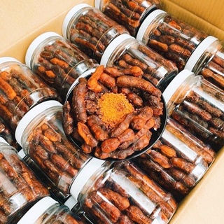 ME LÀO CHẤM MUỐI TÔM LON PET 500Gr