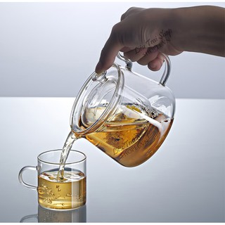 Bình ấm pha trà thuỷ tinh cao cấp full thuỷ tinh 600ml 1 lít
