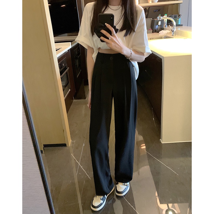 Quần dài ống rộng SUXI phong cách giản dị thời trang mùa hè cho nữ