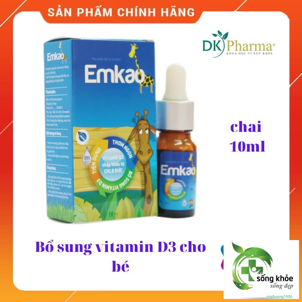 Canxi EMKAO-dùng cho trẻ sơ sinh và trẻ nhỏ, Giúp phát triển xương và răng, ngăn ngừa triệu chứng xòi xương, chậm lớn.