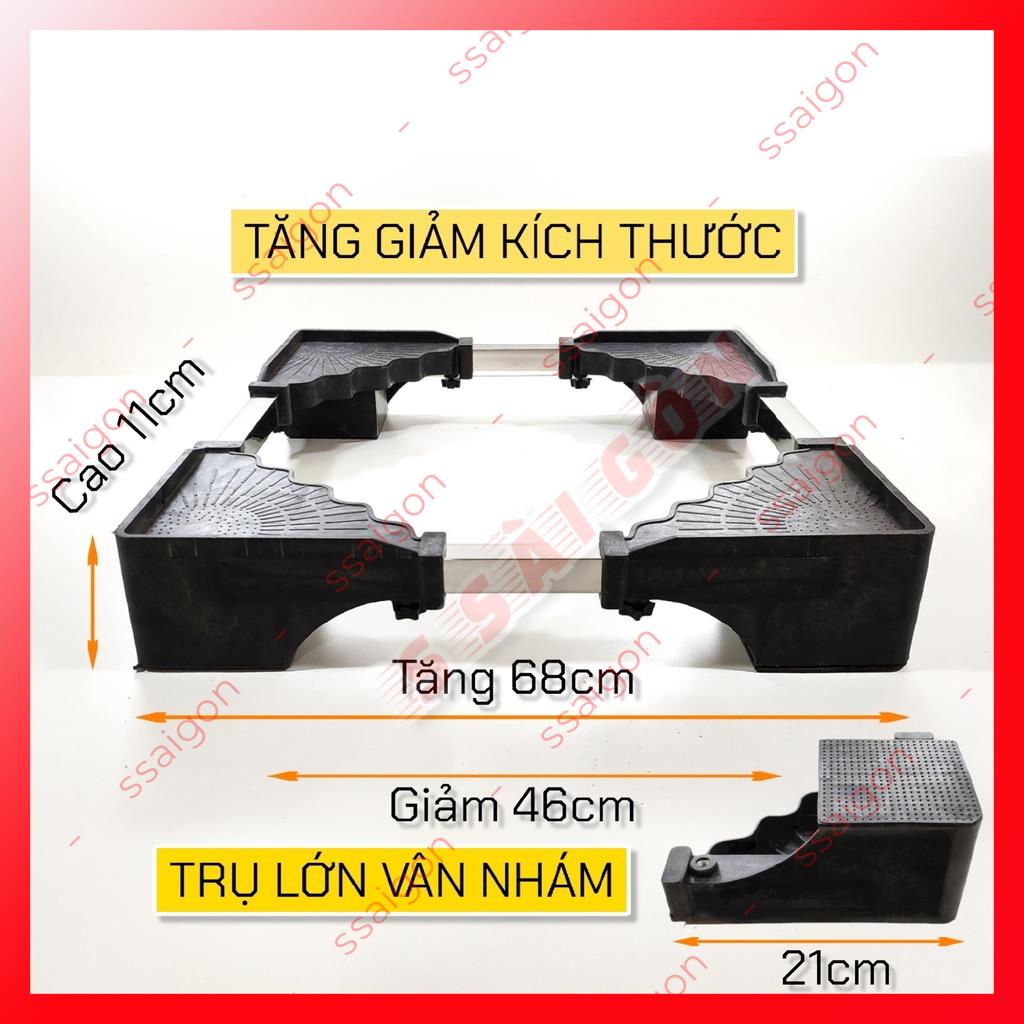 Chân kê máy giặt tủ lạnh, kê tủ lạnh máy giặt cao cấp chống rung trụ bê tông phiên bản 2021