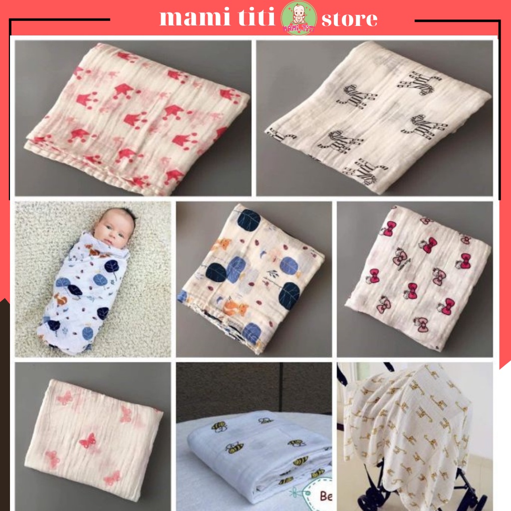 Khăn tắm cho bé, KHĂN TẮM SỢI TRE 2 LỚP ADENN CHO BÉ SƠ SINH