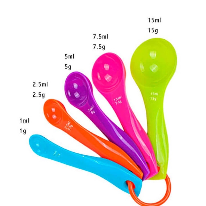 FamiShop Bộ thìa đong nhựa 5 cái