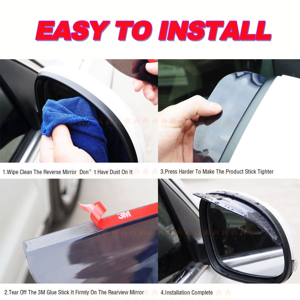 Set 2 Vỏ Bọc Gương Chiếu Hậu Xe Hơi Chống Nước Mưa Và Tuyết Thông Dụng