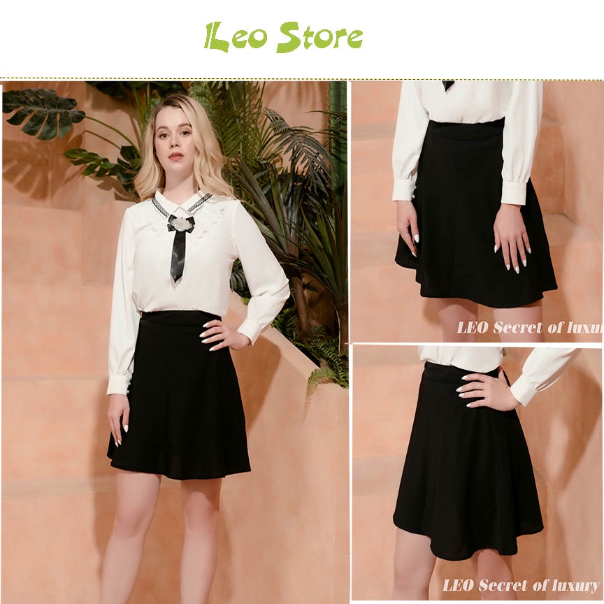 Chân váy xòe công sở màu đen sang trọng - THIẾT KẾ CAO CẤP