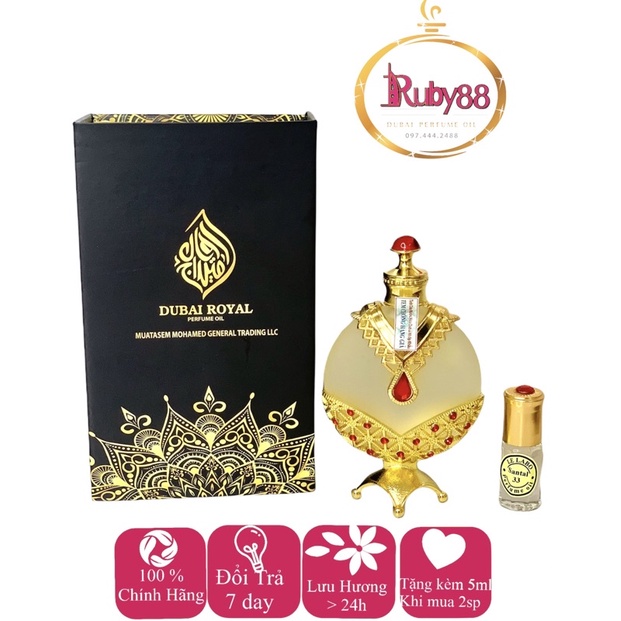 Tinh dầu nước hoa Dubai công chúa vàng thơm 24h