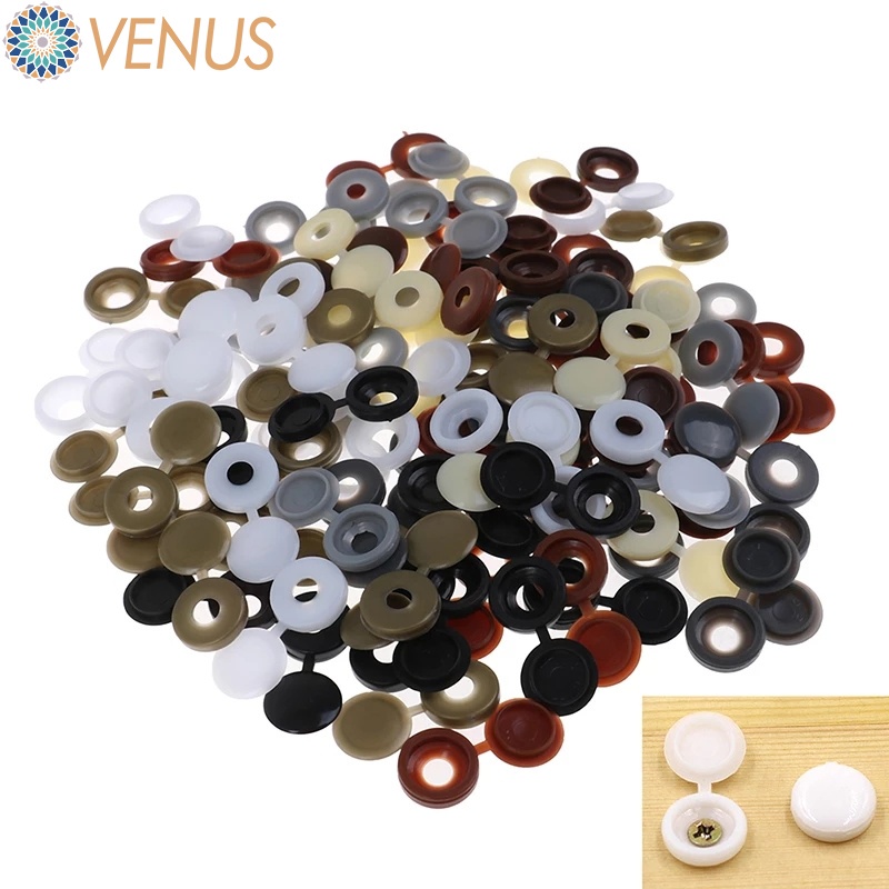 Set 100 Nắp Ốc Vít Nhựa 7 Màu Sắc Tùy Chọn Trang Trí Nội Thất Xe Hơi