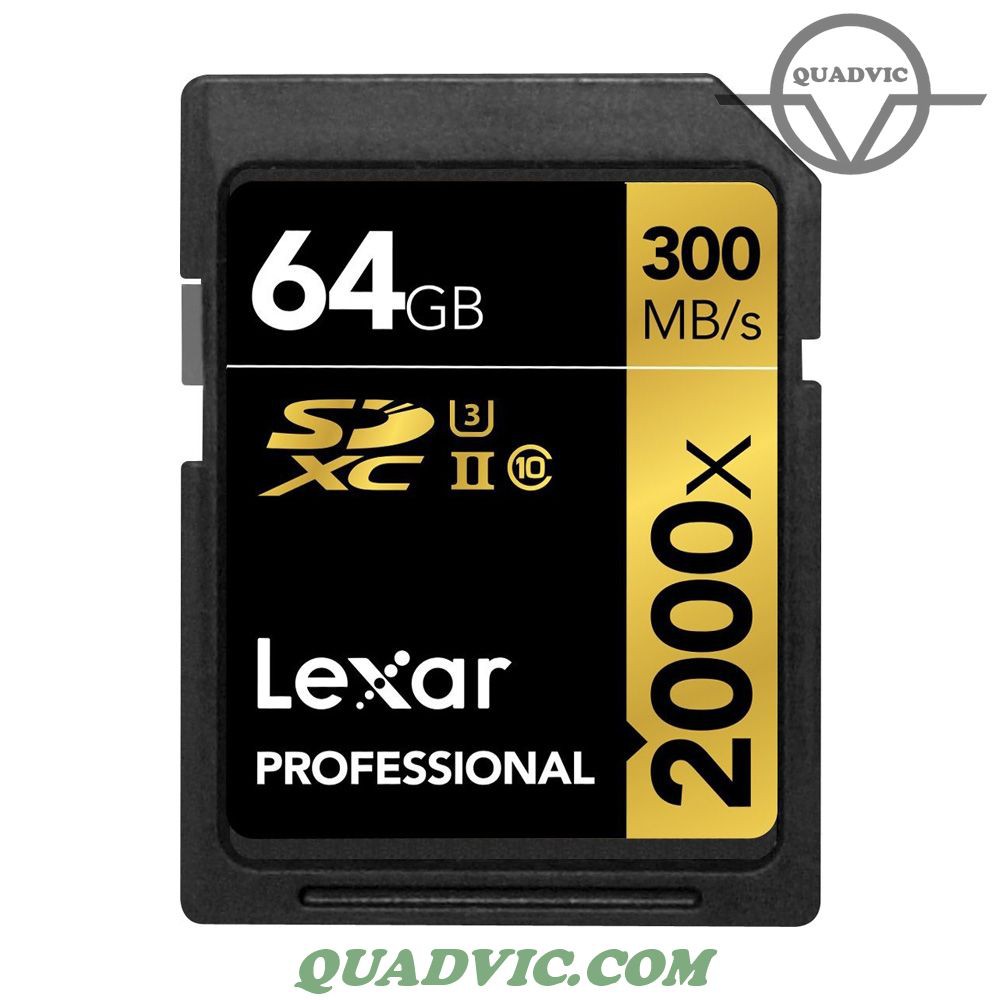 Thẻ nhớ 32GB 64GB 128GB SDXC Lexar Professional 2000x UHS-II 300/260 MBs