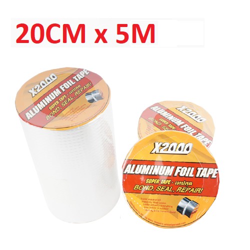 Băng keo chống thấm x2000 băng keo siêu dính Nhật Bản chống thấm dột, dán tường, dán mái tôn, dán ống nước 20cm x 5m