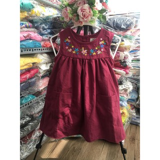 đầm bé gái kate lụa thêu