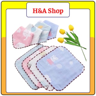 Set 5 khăn sữa cho bé sơ sinh, khăn sữa màu sợi tre Leelee Kids cho bé