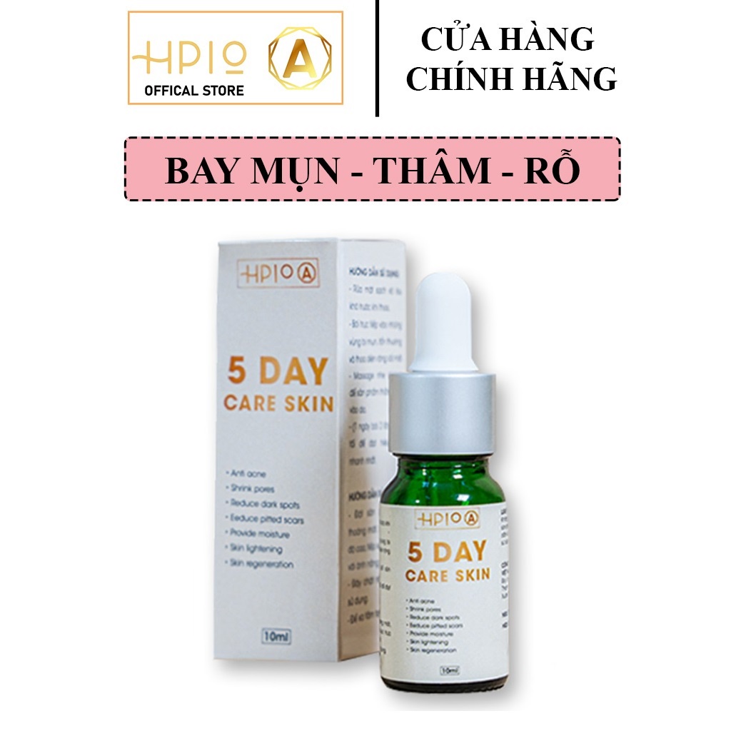 Serum giảm mụn thâm rỗ HPIO giúp giảm Mụn, giảm thâm, sáng da, cấp ẩm, tái tạo da hiệu quả sau 5 ngày