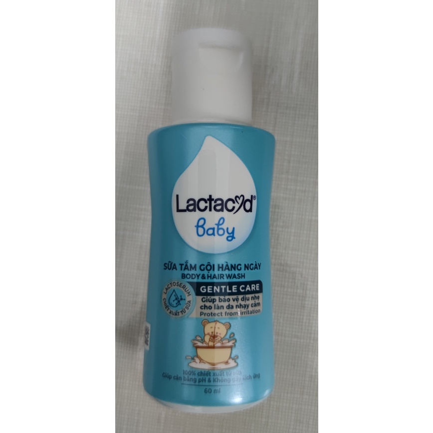 Sữa tắm gội Cho Bé Lactacyd BB 60ml