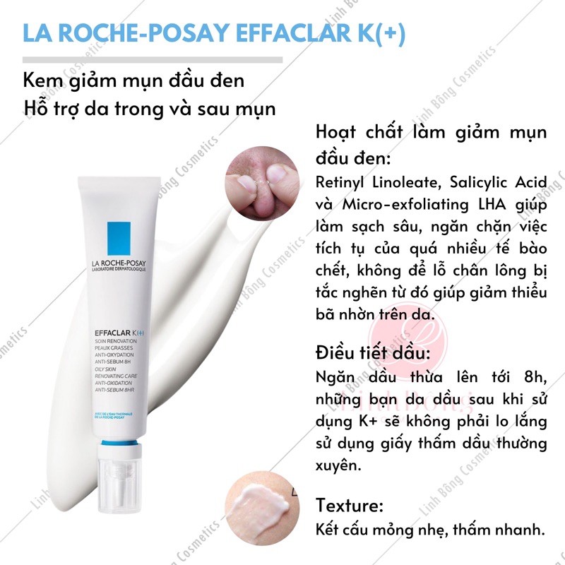 KEM GIẢM MỤN ĐẦU ĐEN LA ROCHE - POSAY K+