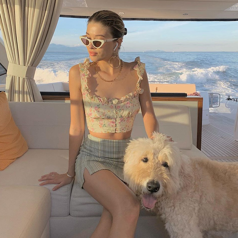 Áo Nữ Không Tay In Hoa Thời Trang