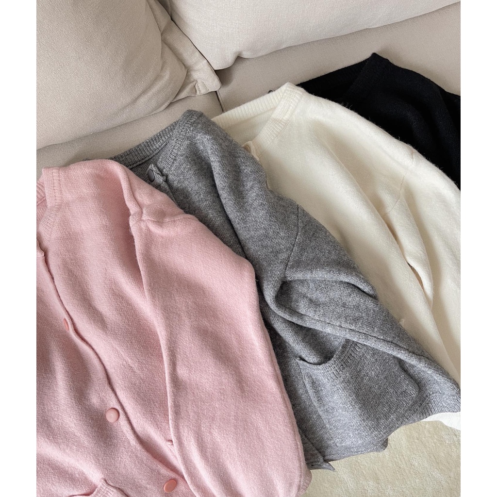 [Mã 2611THTRANG100K hoàn 10% xu đơn 99K] Cardigan len mịn khuy màu 6992 | BigBuy360 - bigbuy360.vn