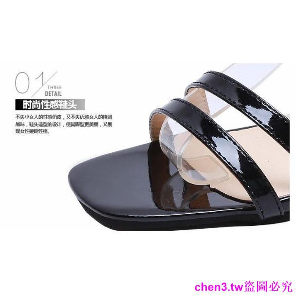 Giày Sandal Cao Gót Hở Ngón Phối Khóa Phong Cách Châu Âu Cho Nữ