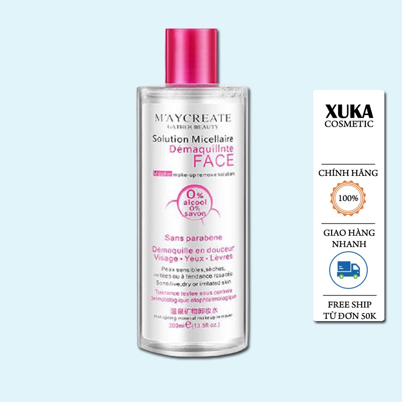  Nước tẩy trang MayCreate 300ml phù hợp mọi loại da Xuka Cosmetic