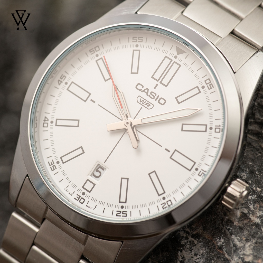 Đồng Hồ Quartz Nam Casio WATCHSTORE MTP-VD02D-7EUDF Thiết Kế Kính Khoáng 41mm, Dây Kim Loại, Vỏ Thép Không Gỉ
