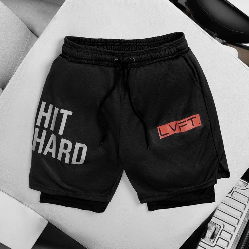 Quần Gym 2 Lớp Gym Lvft Hit Hard ,Quần 2 Lớp Có Legging Bên Trong