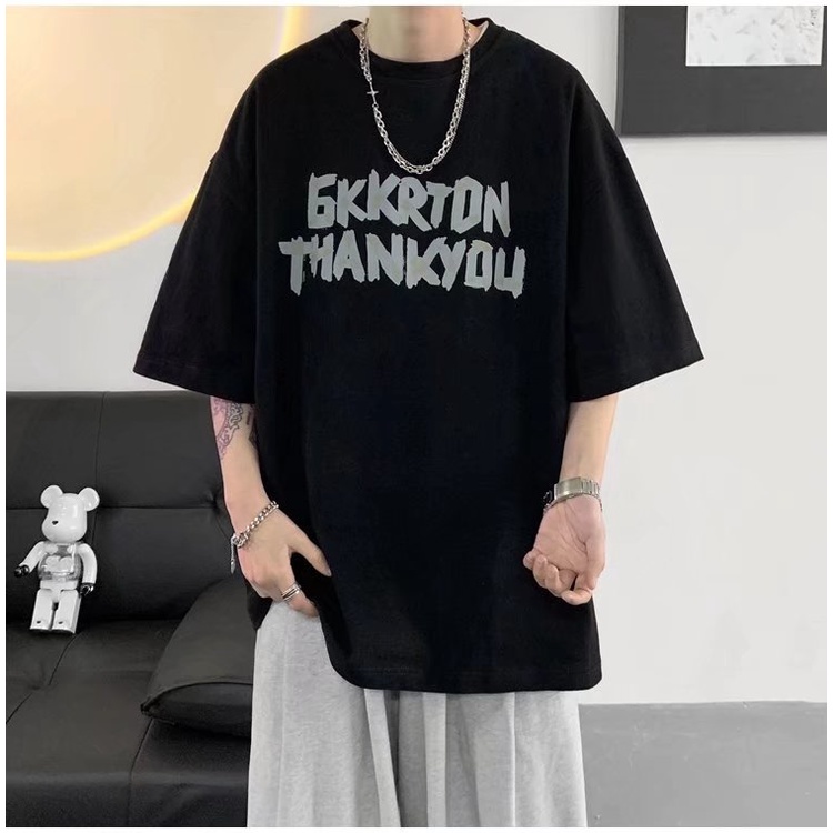 Áo Thun Tay Ngắn Cổ Tròn In Chữ Thời Trang Dành Cho Nam