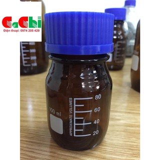Chai trung tính đựng hóa chất 100 ml màu nâu