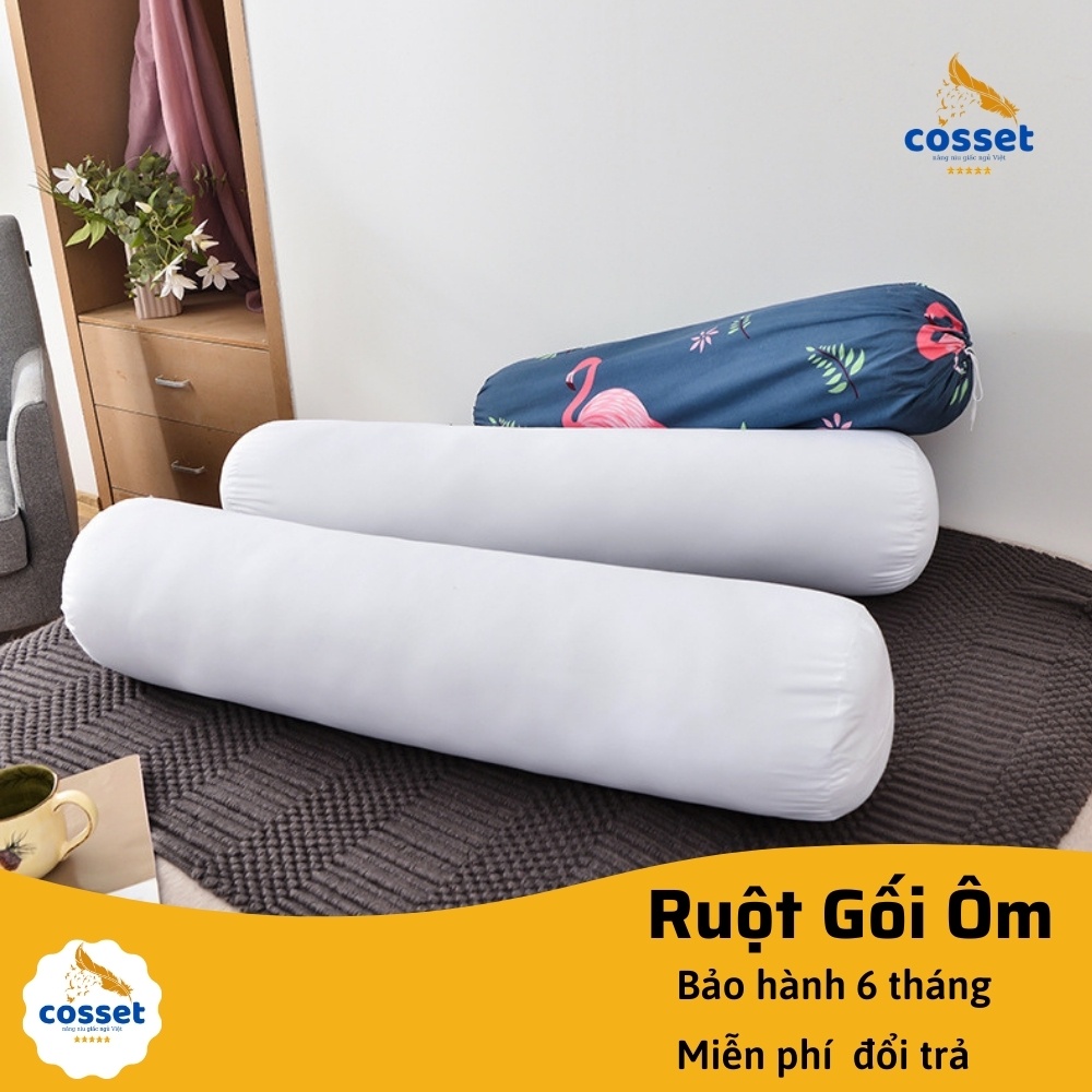 Ruột Gối Ôm COSSET Lite - Trắng, Gối Cao - Ruột Gối cotton màu trắng cao cấp có size cho trẻ em