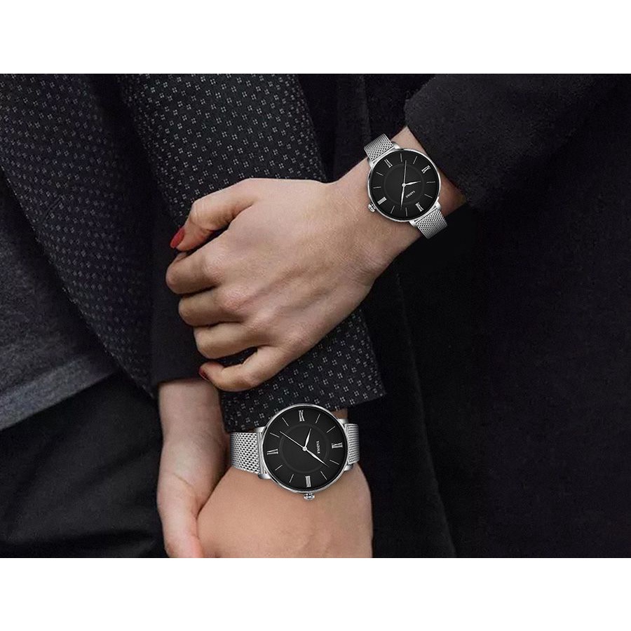 Đồng hồ cặp đôi unisex nam nữ Yazole Y530 chính hãng đẹp cao cấp thép không gỉ bền bỉ kèm hộp