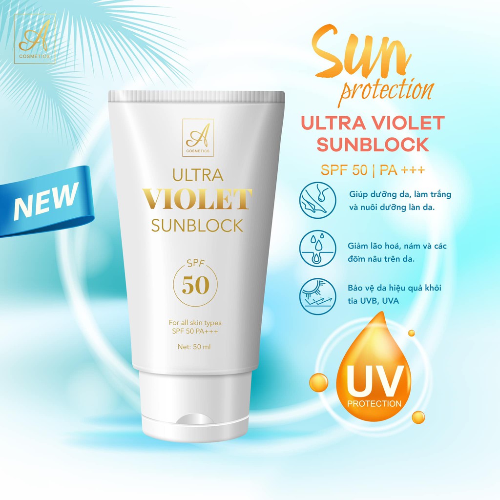 KEM CHỐNG NẮNG ULTRA VIOLET SUNBLOCK A COSMETICS