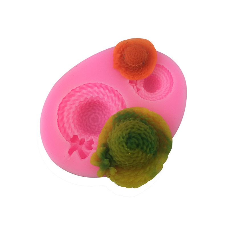 Straw Hat Silicone Soap Sugarcraft Chocolate Fondant Cake Mold