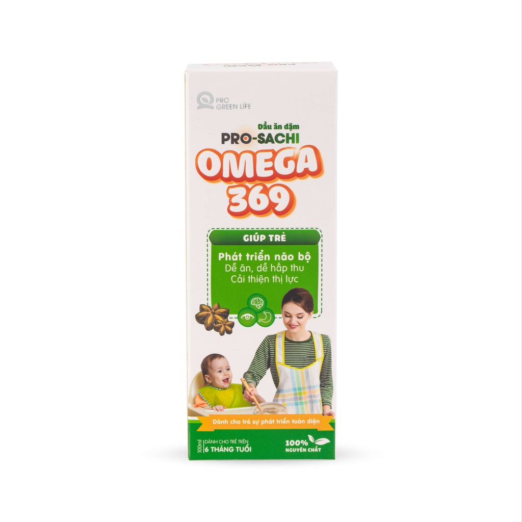 Dầu Ăn Dăm Cho Bé, Dầu Sachi Bổ Sung Omega 369 Cho Bé Từ 6 Tháng Tuổi, Chai 100ml