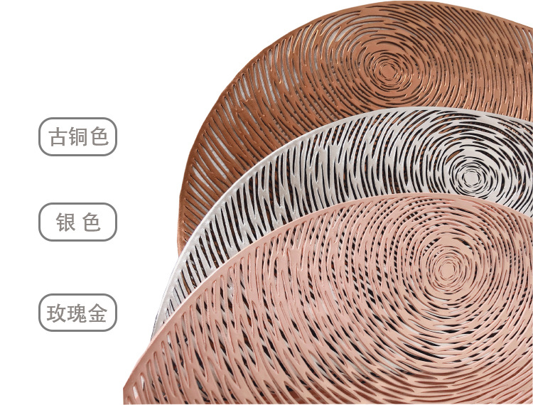 Round Hollow Insulation Panels Anti Slip Coffee Cup Mat Environmental Protection PVC Placemat