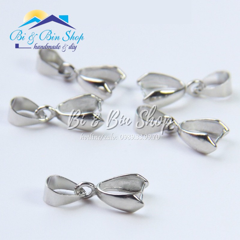 4 Cái Kẹp Mặt Dây Chuyền Có Khoen Treo Đeo Dây Chuyền, Làm Trang Sức Handmade