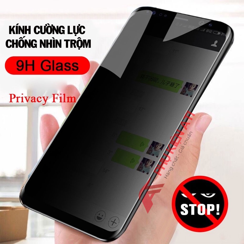 [ FULL MÀN ] Kính Cường Lực IPhone Chống Nhìn Trộm Đủ Các Dòng IPHONE 6/6s 6PLUS/6sPLUS 7/8 7PLUS/8PLUS X/XS 11PROMAX