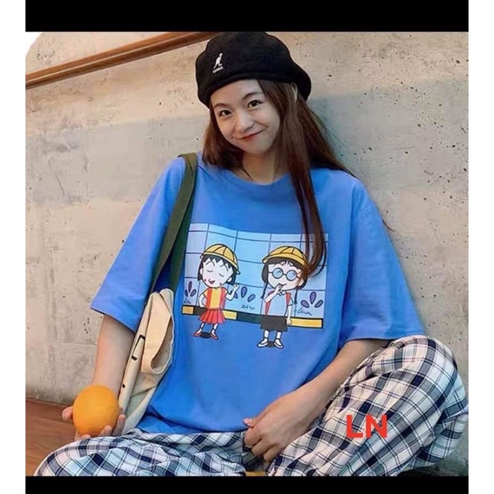 Áo phông hai em bé cửa sổ LN11