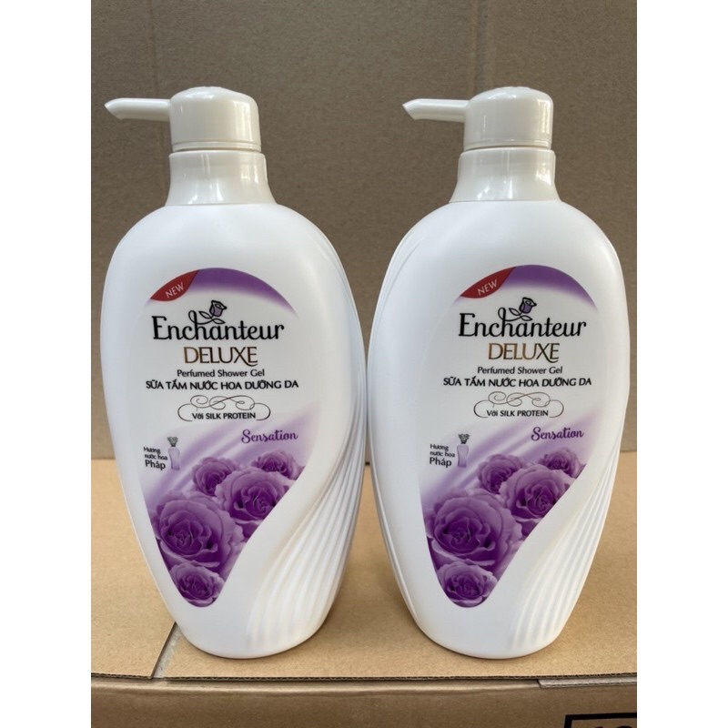 Sữa Tắm Enchanteur Màu Tím Sensation Dưỡng Da Hương Nước Hoa 650g