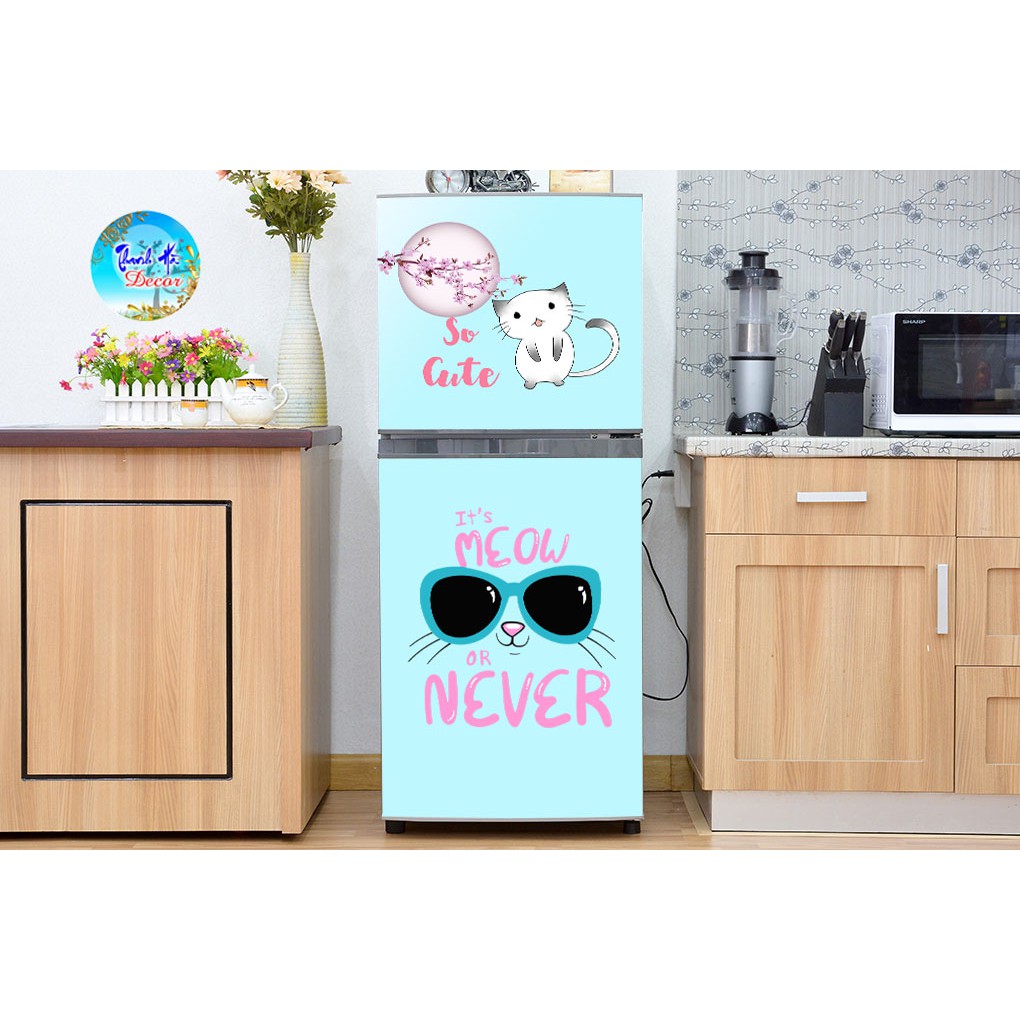 Tấm dán, decal dán trang trí tủ lạnh